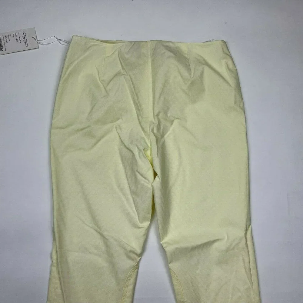 Worth Equestrian Pants Zip Closure Lined Flat Front Yellow Trousers Women 4 NWT‎